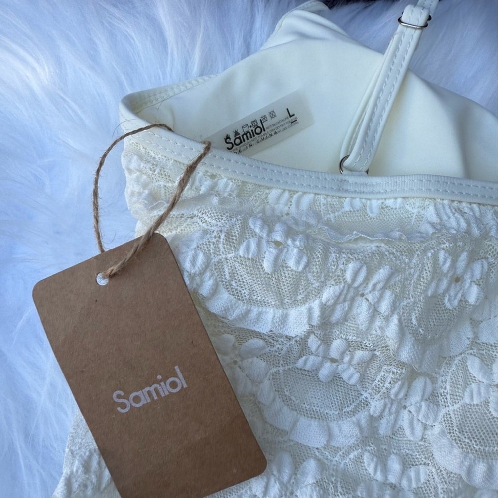 Samiol Elegant Cream Lace Bikini 0001