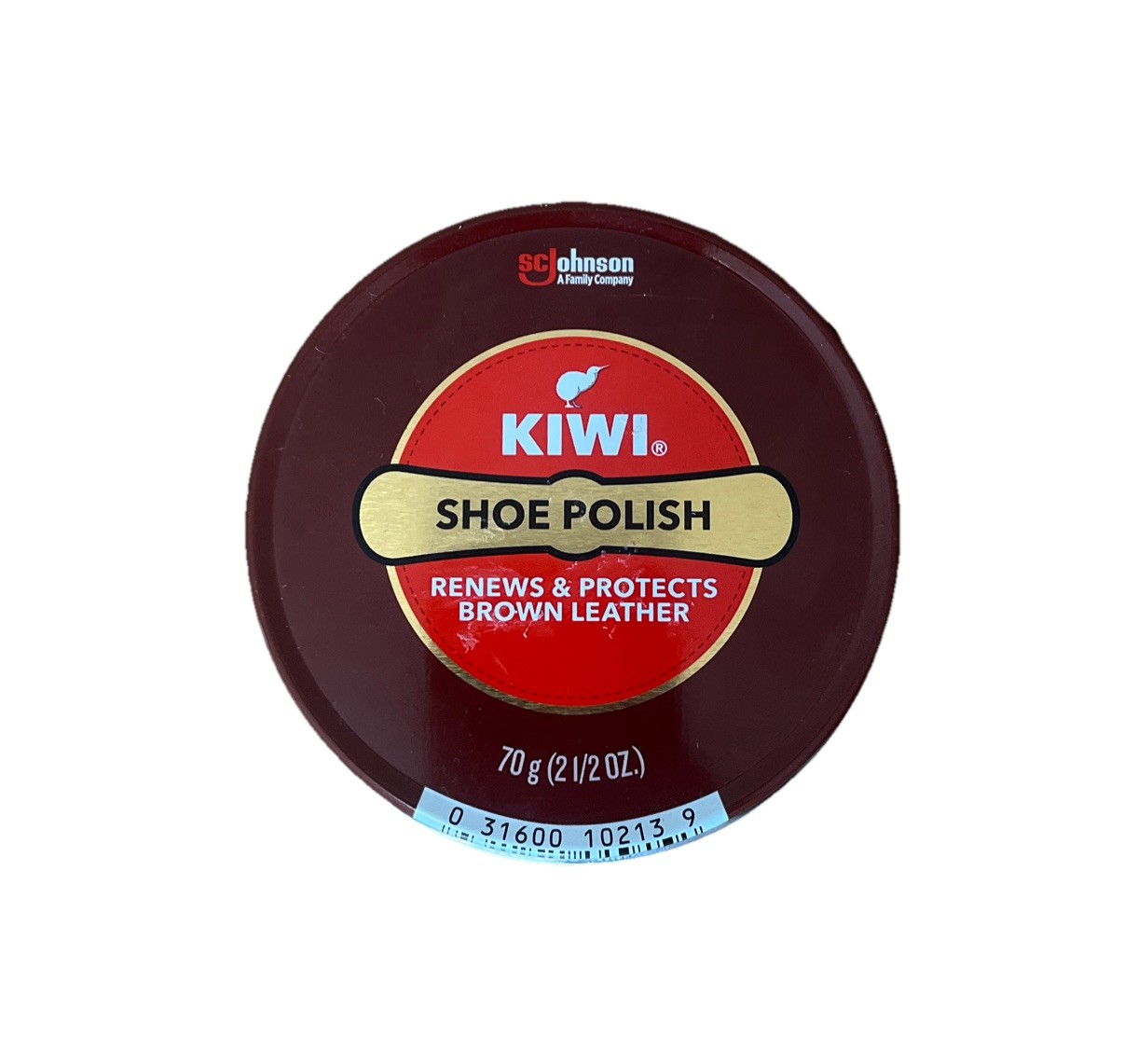 Kiwi Brown Shoe Polish 2.5oz 70g Renews & Protects Leather Shoes