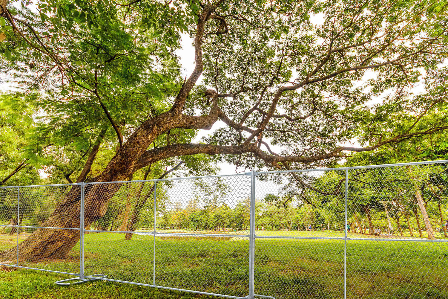 Sandbaggy Chain Link Fence Panel Base (Galvanized) - Temporary Fencing Stands