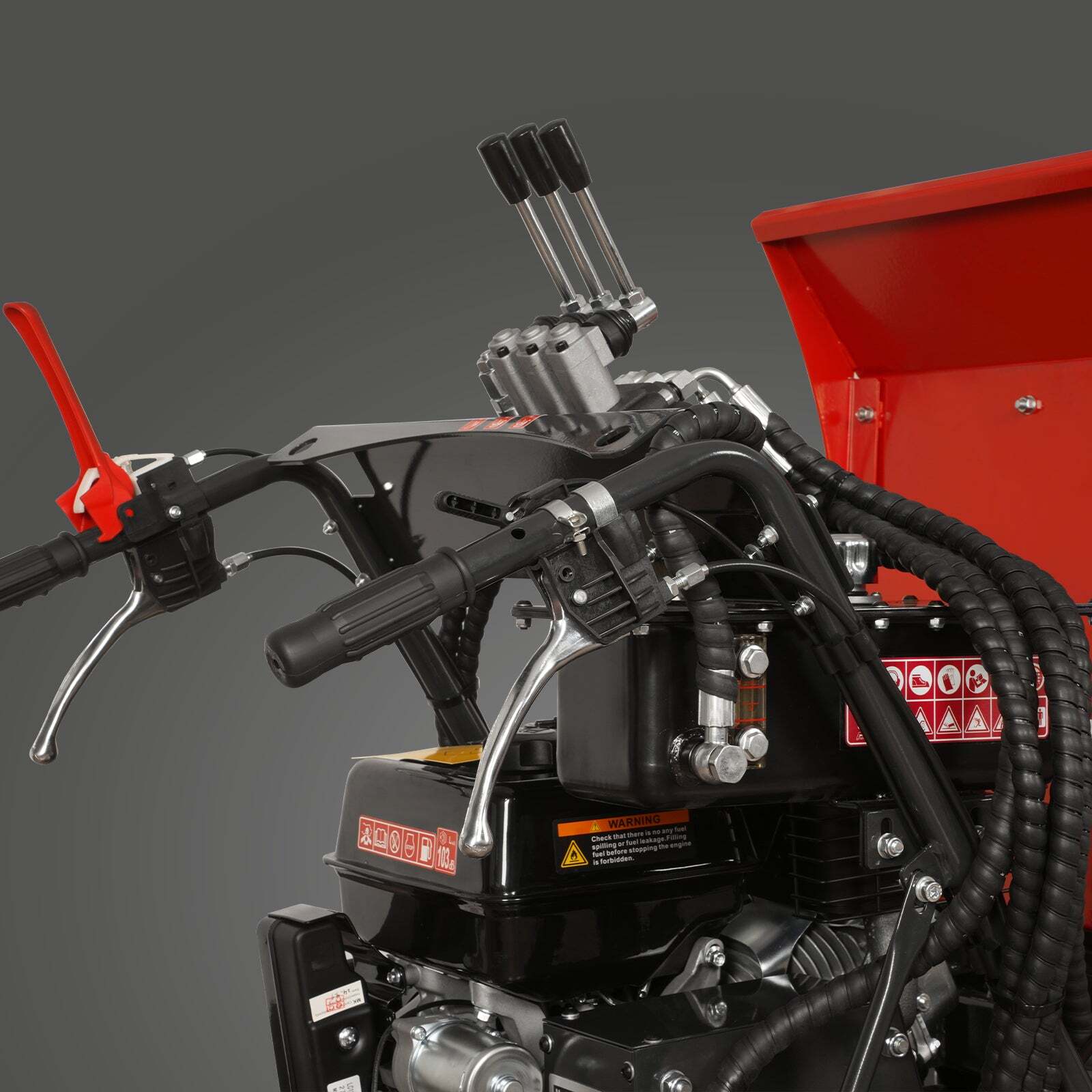 MechMaxx 1100Lbs Capacity Barrow 302cc 10HP E-Start Gas Tracked Dumper, D50HTFL