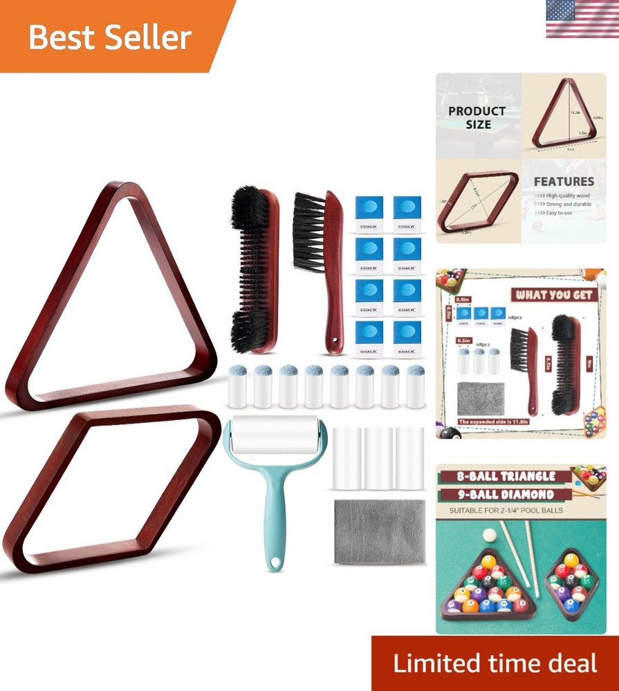 22-Piece Pool Table Cleaning & Accessory Set for Ultimate Performance