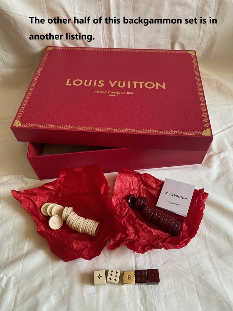 Louis Vuitton 2026 CNY monogram backgammon chips & dices in box