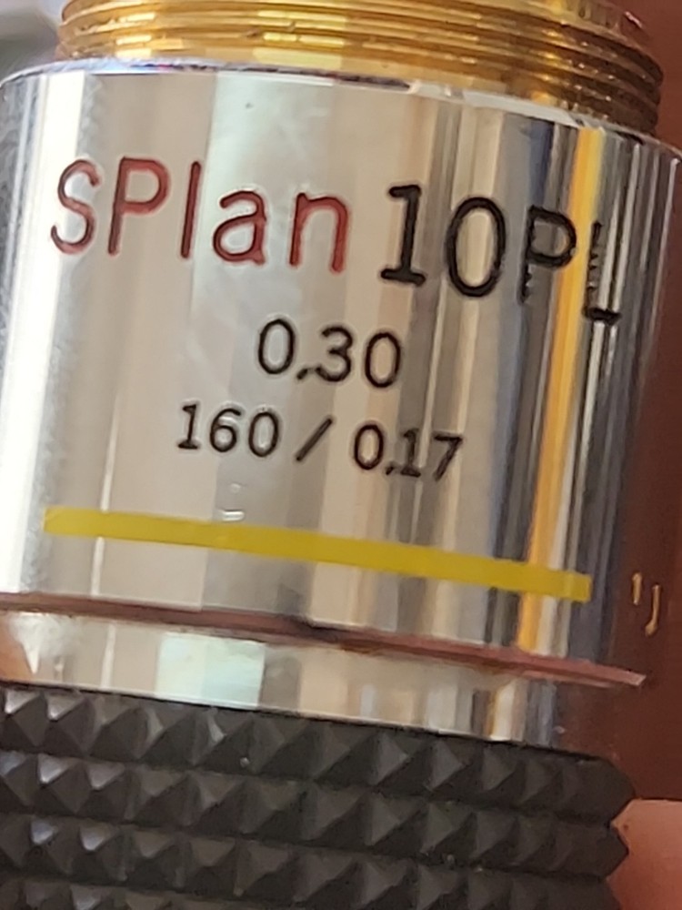 Olympus SPlan 10PL 0.30 160/0.17 Microscope Objective Lens