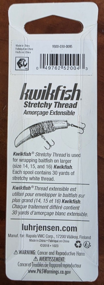 Luhr-Jensen Kwikfish Stretchy Thread Bait Thread 9300-030-0085