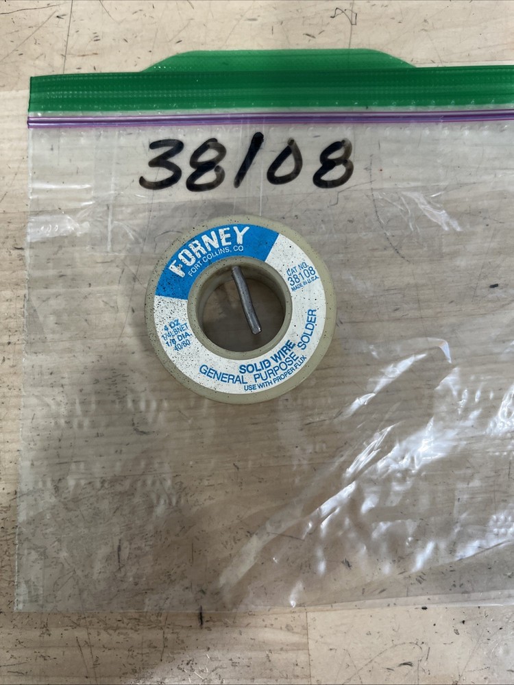 Forney 38108 General Purpose Repair Solder Solid Core Spool 1/8" 4 oz Unit