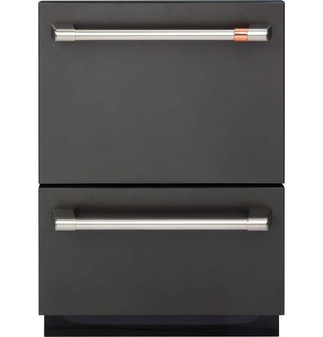 Cafe Matte Black 4 Piece Kitchen with 36" Gas Range & Refrigerator