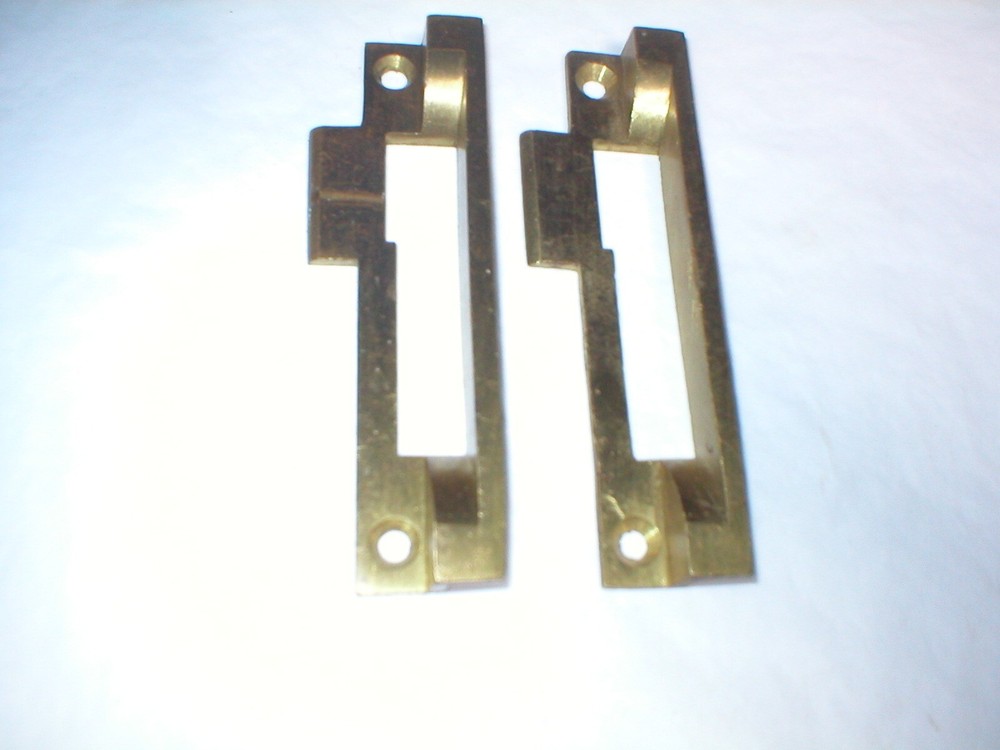 Antique Solid Brass Offset Striker Plate
