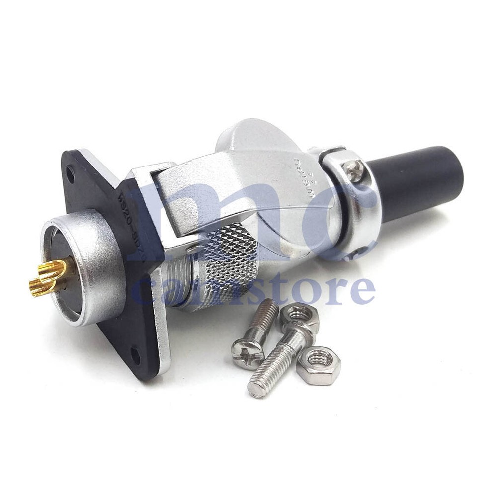 Weipu WS20 25A 2Pin Panel Mount Waterproof Electrical Wire Connector Plug Socket