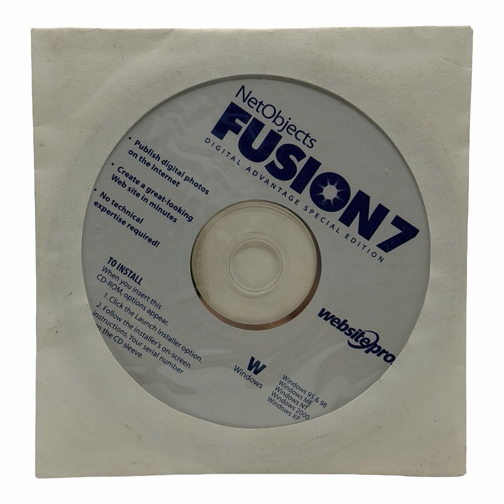 NetObjects Fusion7 Digital Advantage Special Edition Software Brand New Sealed