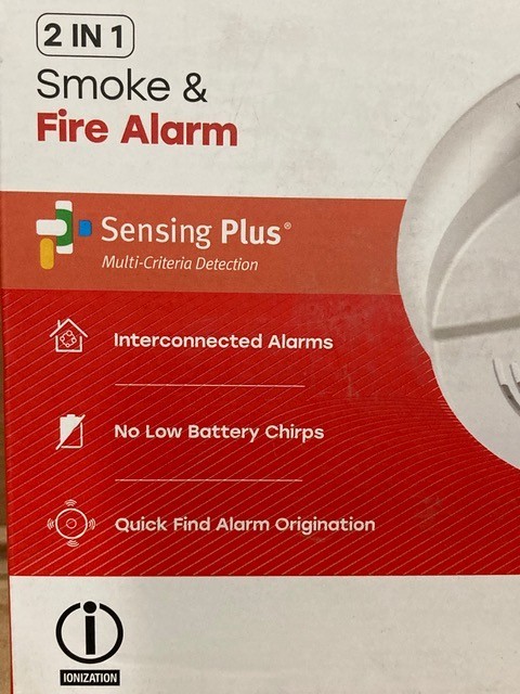 USI Hardwired Smoke Detector with Ionization Sensor, Sensing Plus, 10 Year