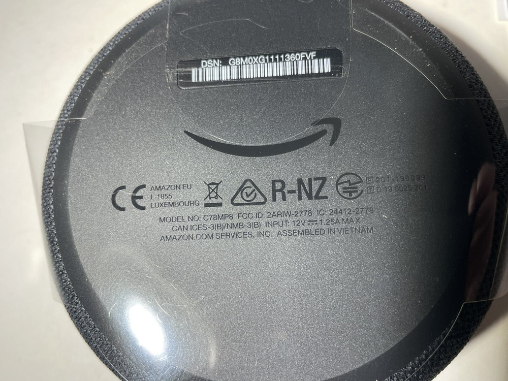 Amazon Echo Dot (3rd Generation) Smart Speaker - Charcoal NOB