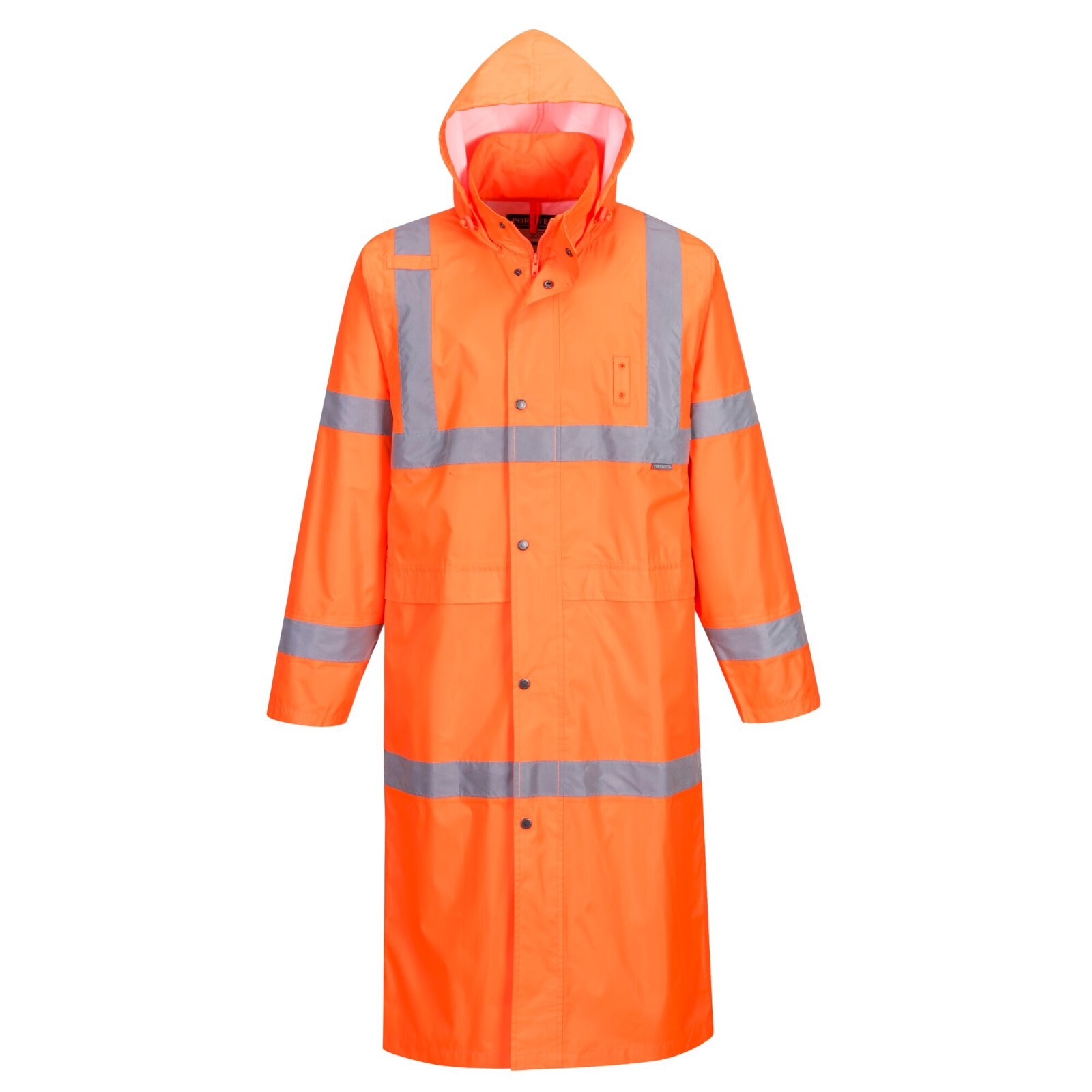 Portwest UH445 Mens Waterproof Raincoat Hi Vis Reflective Lightweight 48" Jacket