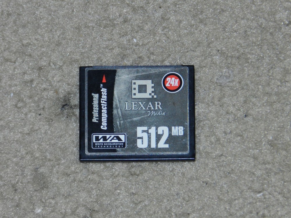 Lexar Media 512 MB CompactFlash Pro 24X TESTED WORKS