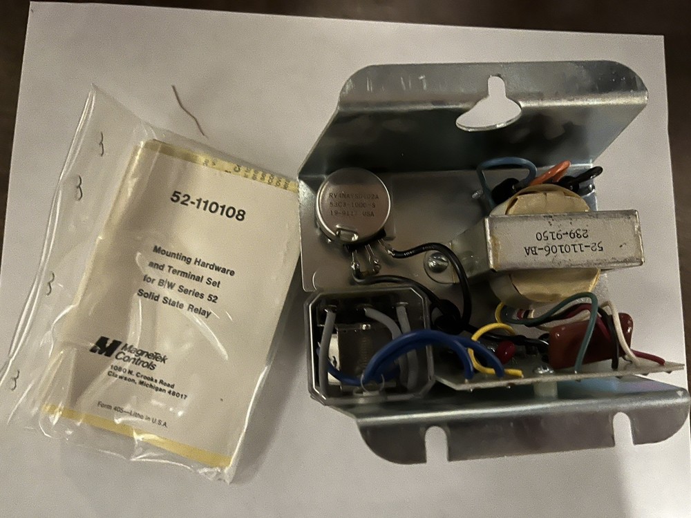 B/W Controls Magnetek Controls Series 52 Solid State Control Relay