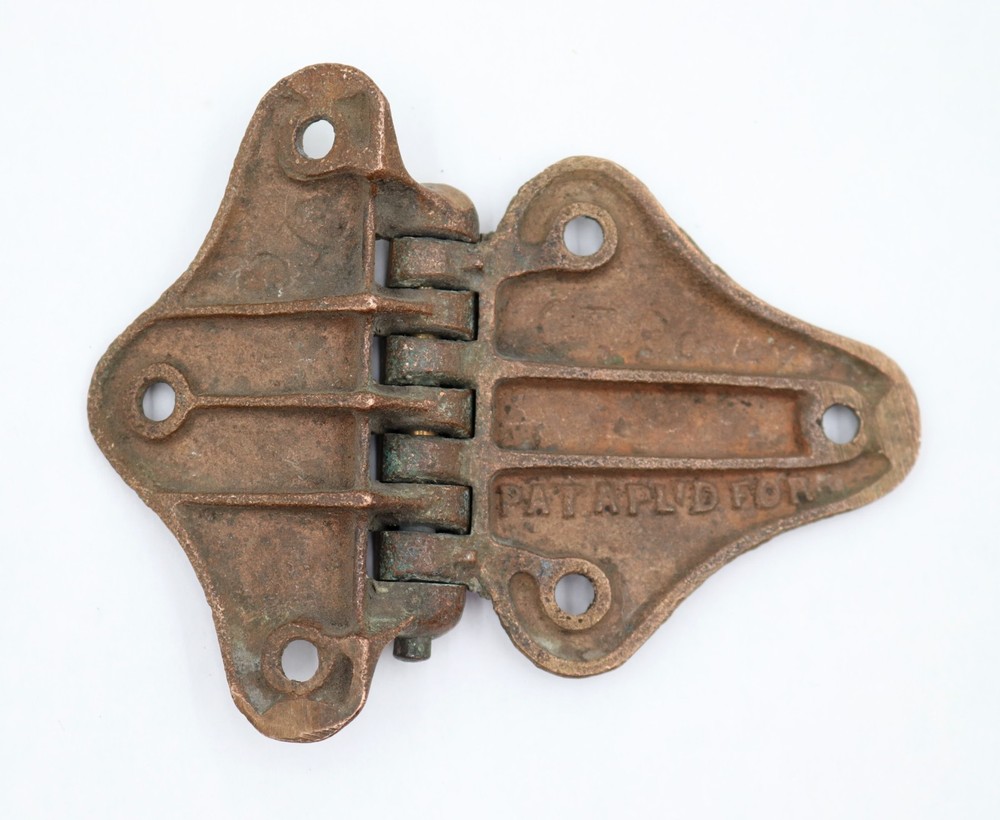 Antique Butterfly Copper Bronze Offset Ice Box Hinge