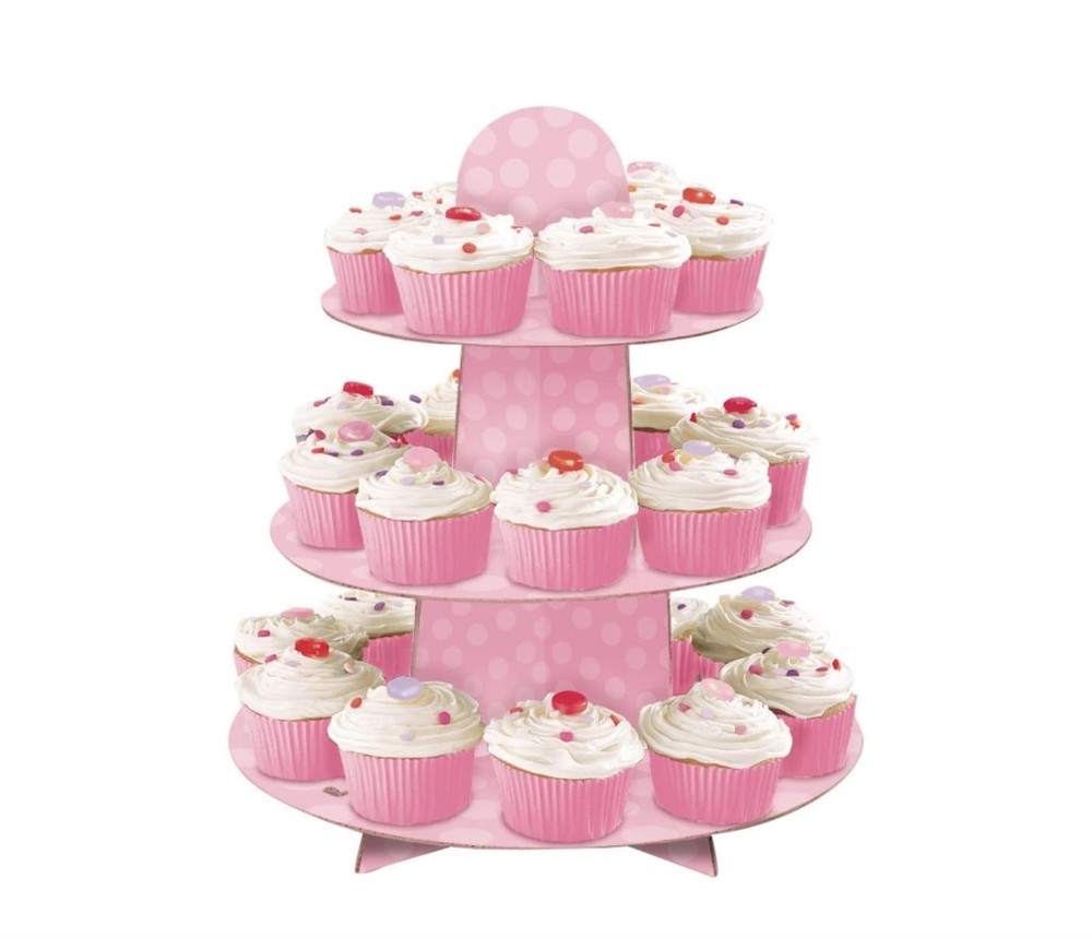 Light Pink Cardboard Cupcake Stand, 1 Ct.