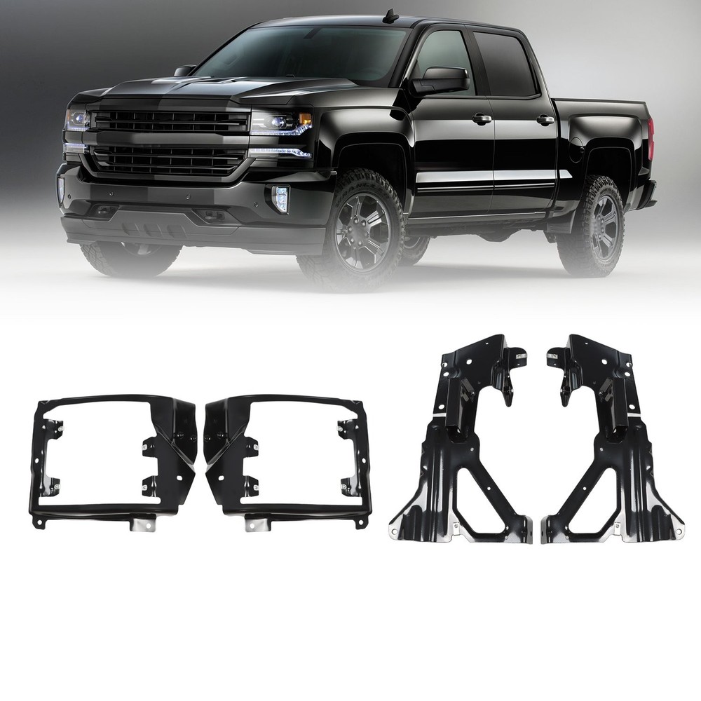 Front Bumper Support & Mount Bracket For Silverado 1500 2016-2017 2018 4PCS