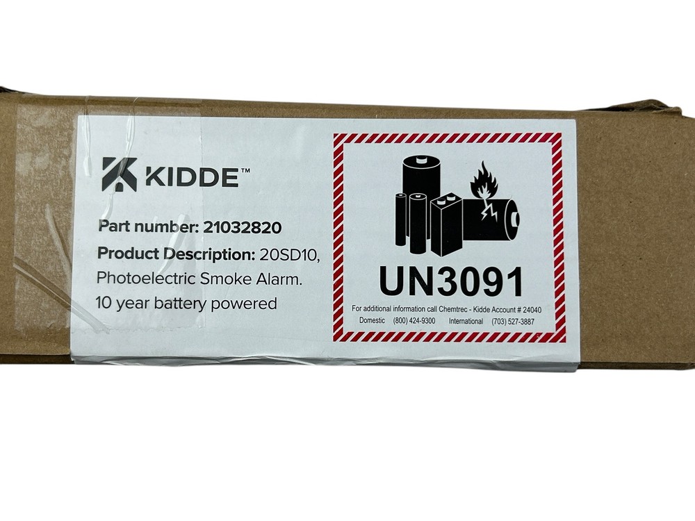 Kidde Smoke Detector, 10-Year Battery Powered, LED Warning Light Indicators (Bk)