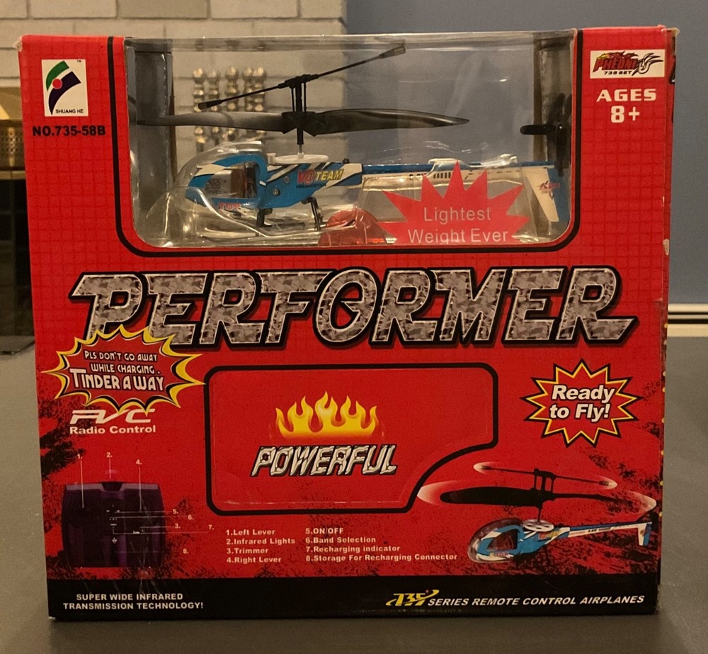 PERFORMER Remote Control HELICOPTER No. 735-58B NEW