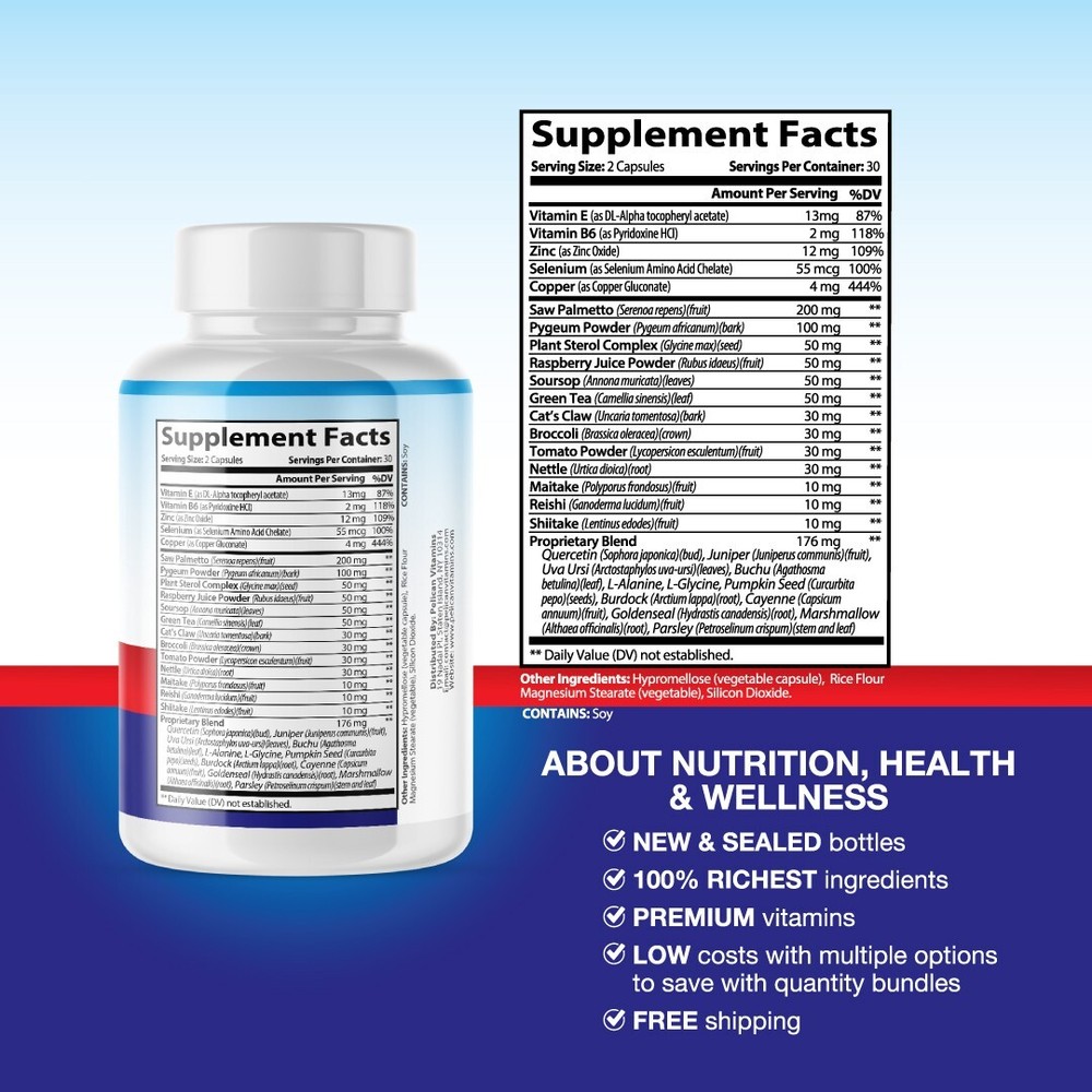 Prostate Pro- Prostate Support- 10 Bottles-600 Capsules