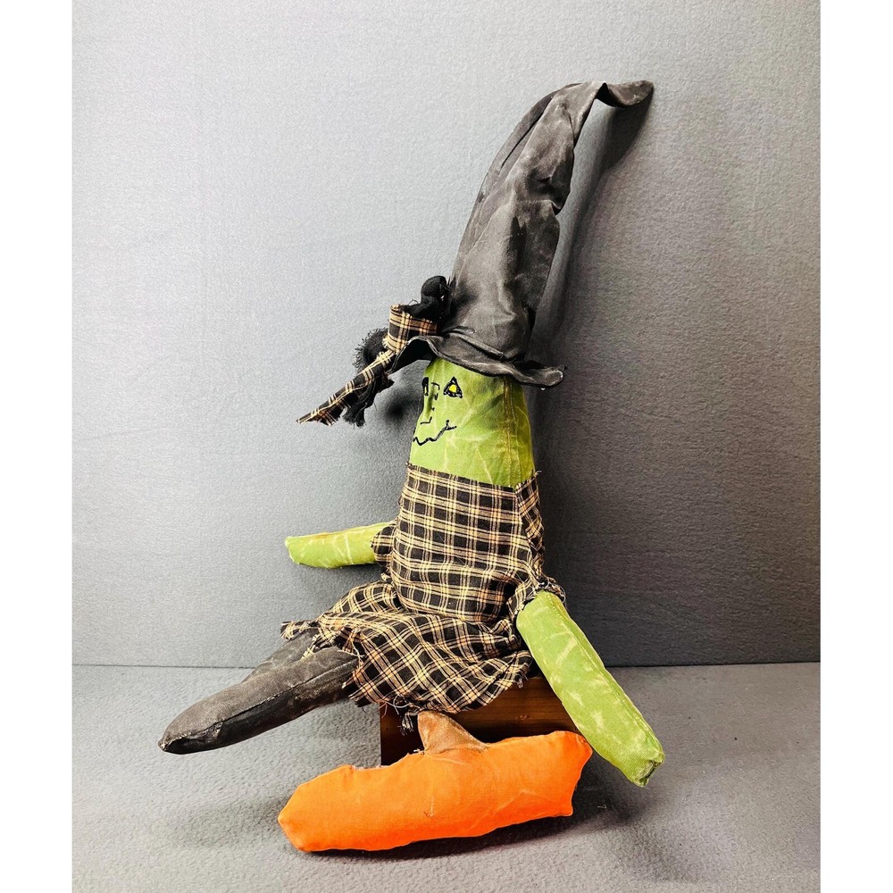 Rustic Handmade Witch Doll Wanda – Unique Halloween Decor