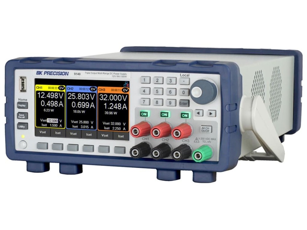 B&K Precision 9140 - Triple Output Multi-Range DC Power Supply, 300W/32V/8A