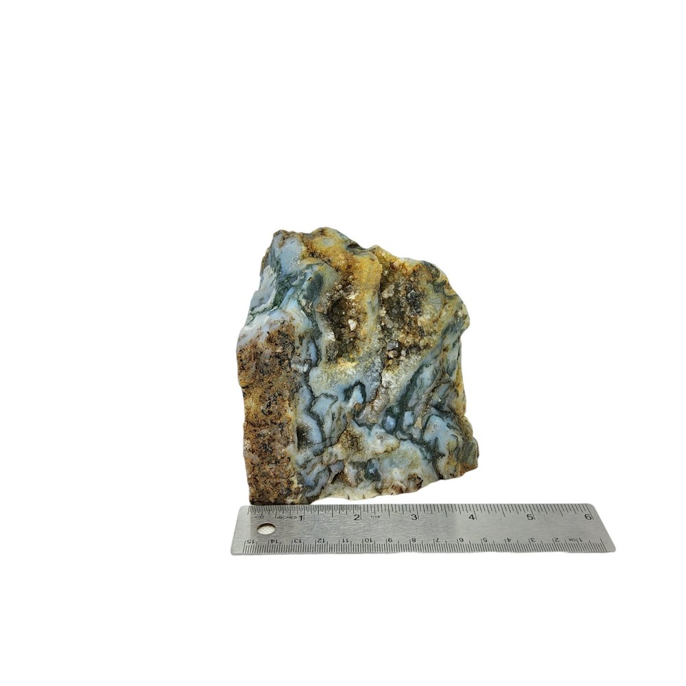 Moss Agate, 3+ lbs, cabbing rough, lapidary, #R-6884