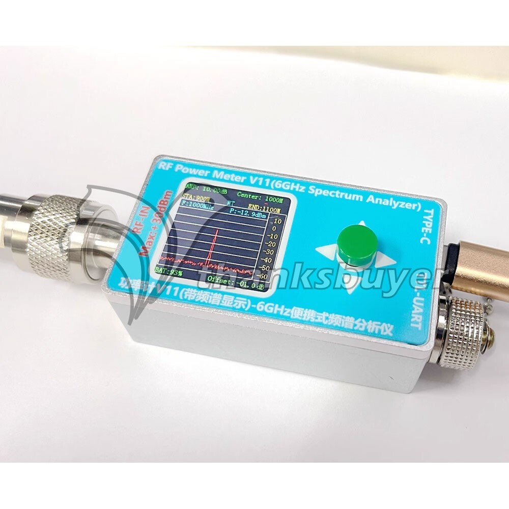 RF Power Meter V11 & 6GHz Spectrum Analyzer + Type-C Cable + SMA Adapter