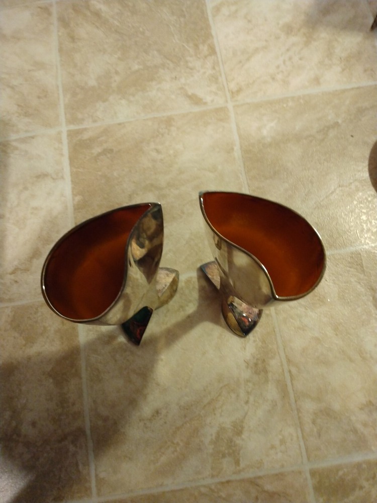 Silver Plated Wedding/Anniversary Goblets Heart-shaped