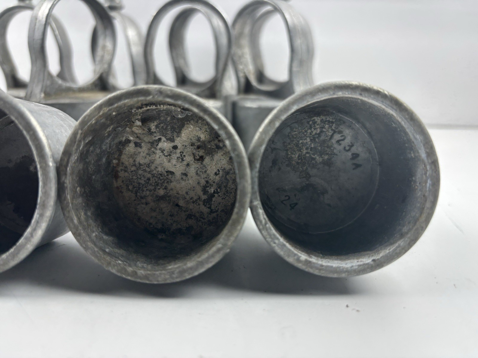 Vintage Chain Link TOP RAIL LOOP End Cap Eye Fence Gate Cast Aluminum Lot of 12