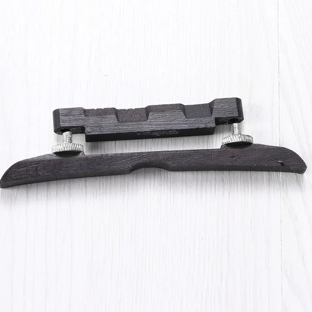Adjustable Mandolin Bridge Premium Ebony Material Easy String Adjustment