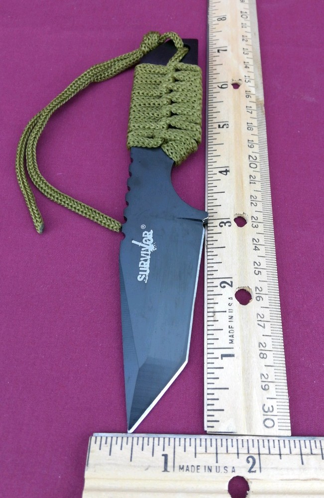 Survivor Fixed Blade Knife 7" Survival Stainless
