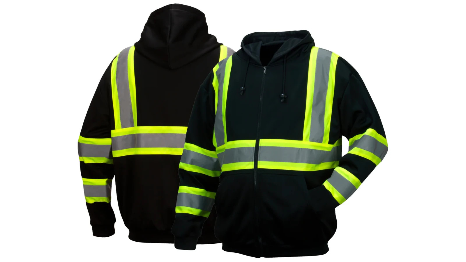 Pyramex Safety RSZH34 Series Enhanced Visibility Black Sweatshirt ANSI Type 0