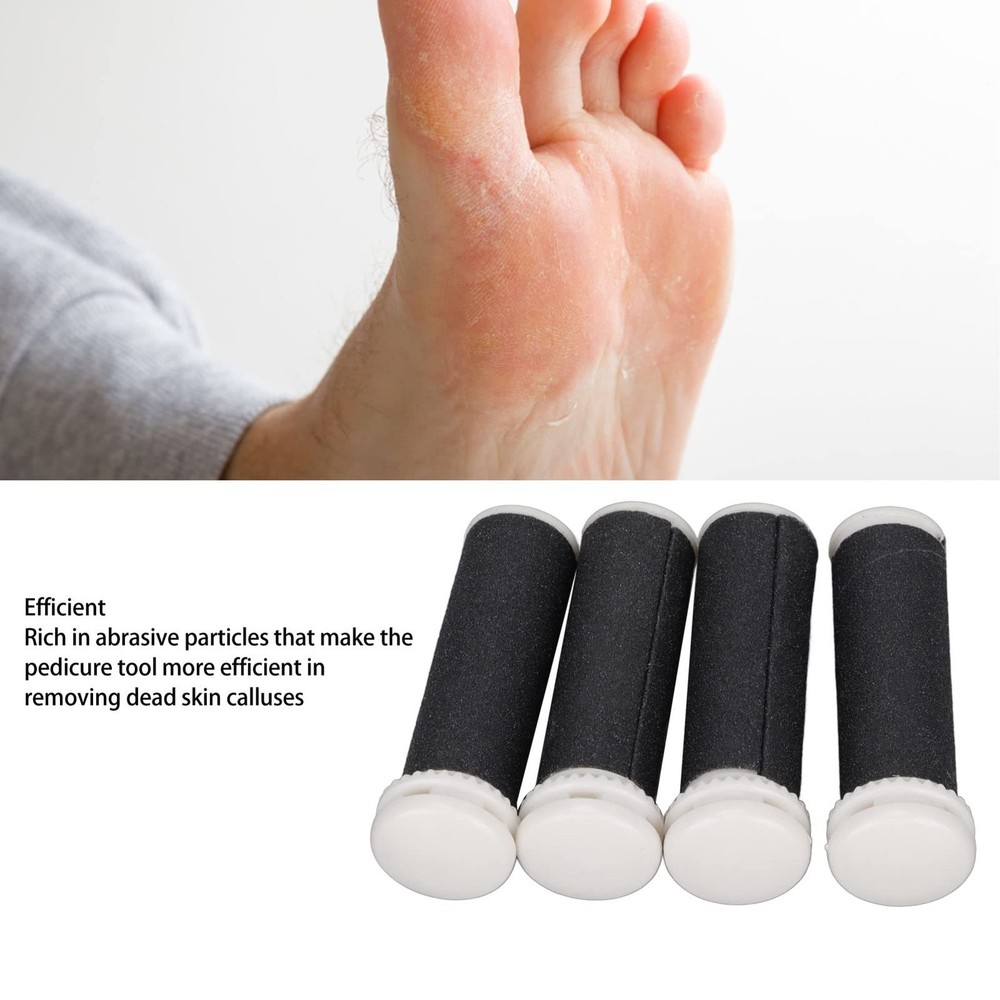 Pedicure Rollers Replacement Coarse, 4PCS Roller Refills Heads...