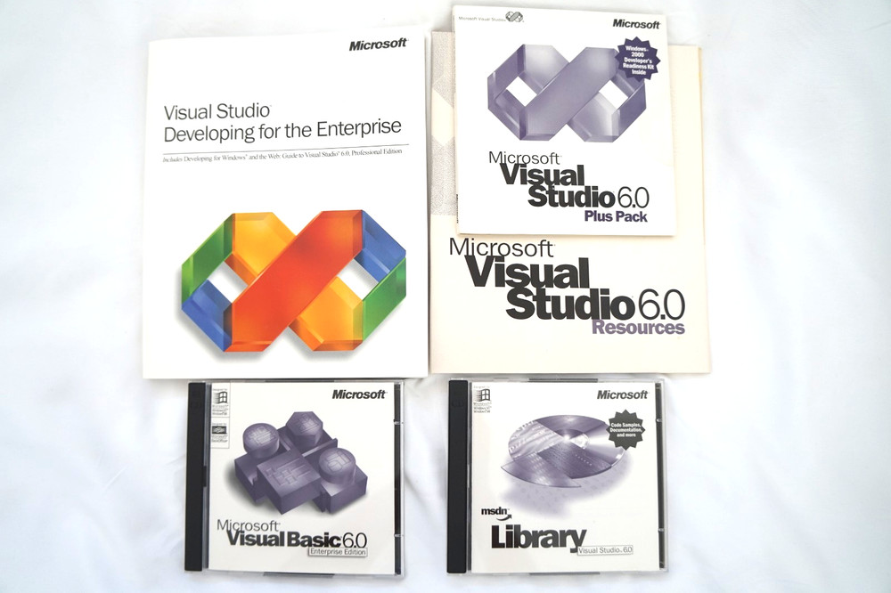 Microsoft Visual Basic Enterprise 6.0 6 BOX 4 Windows XP NT 7 10 11 Full Version