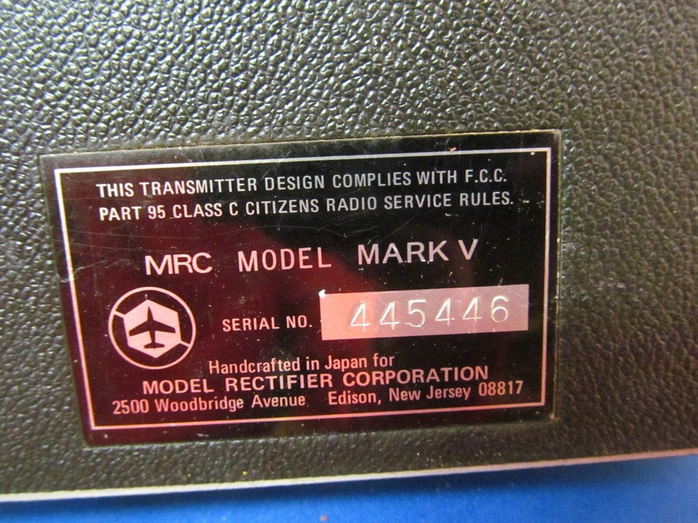 VINTAGE MRC MARK V 72.080MHz TRANSMITTER