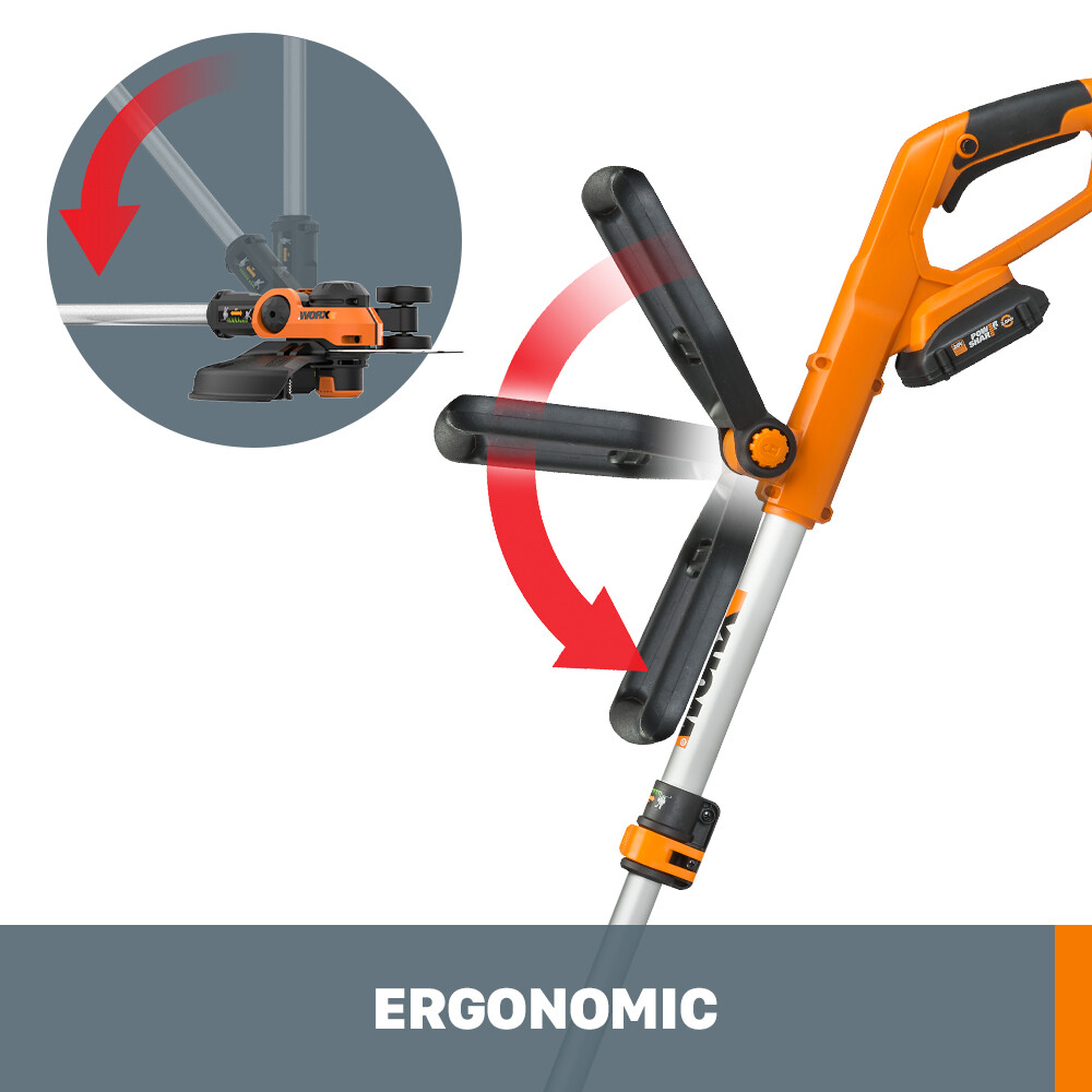 WORX WG162 20V PowerShare 12" Cordless String Trimmer & Edger