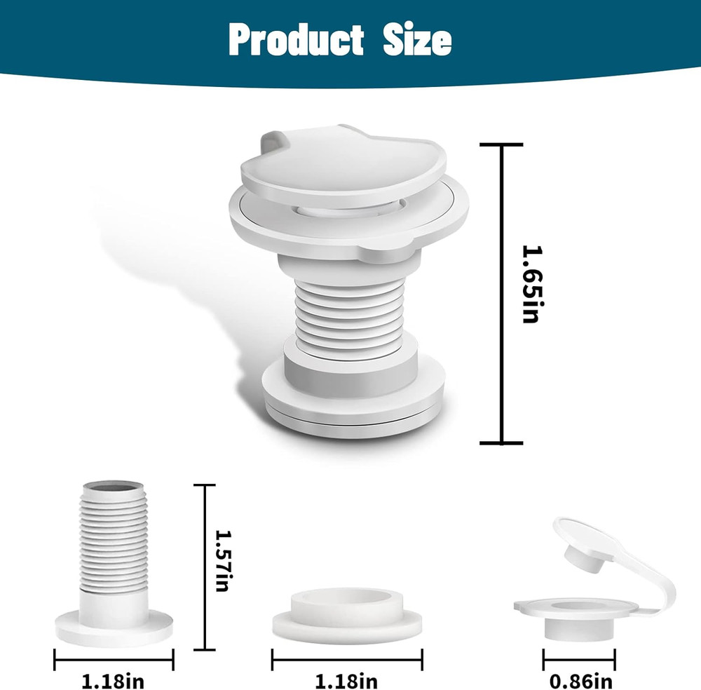 Cooler Drain Plug Replacement for Coleman, 1.5" Standard Drain Plug Kit Assem...