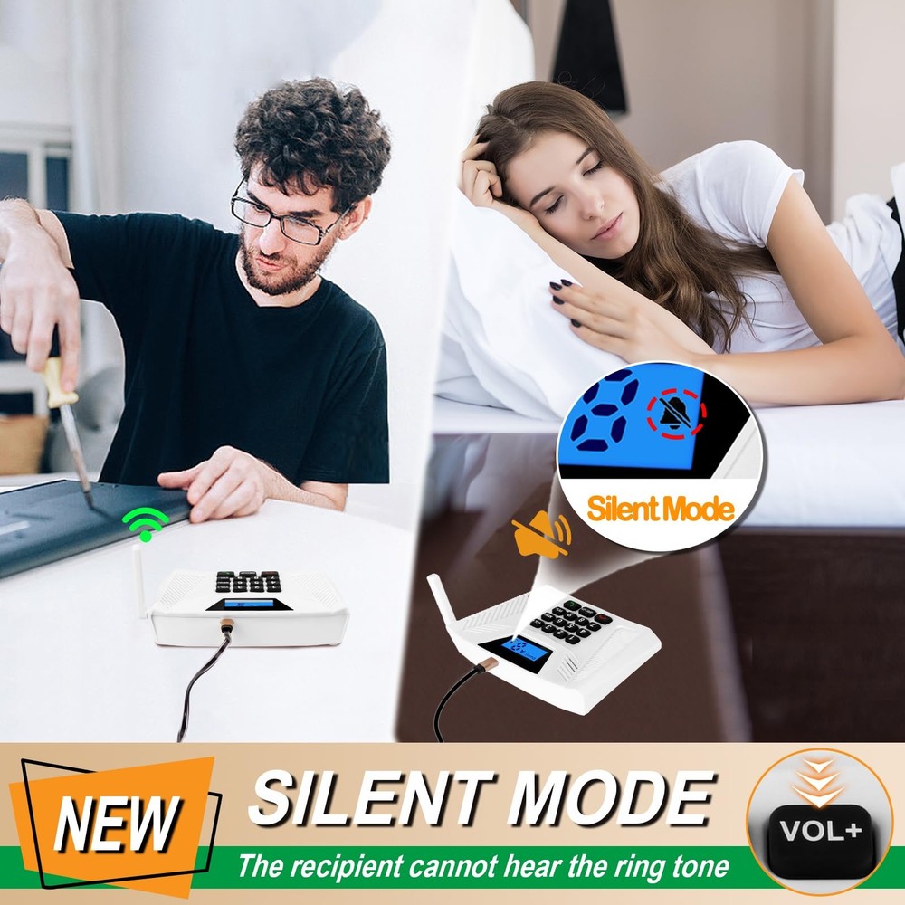 Intercoms Wireless for Home, Full Duplex Hands-Free Intercom, 5300ft White