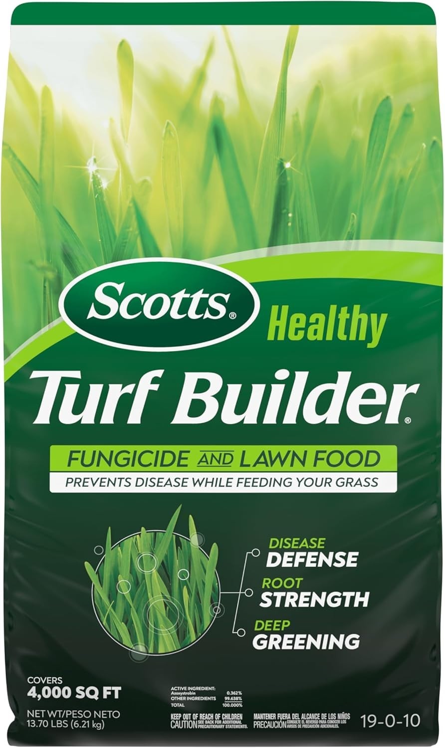 SCOTTS Healthy Plus Turf Builder Lawn Food Fertilizer - 4,000 SQ FT (13.7 LBS.)