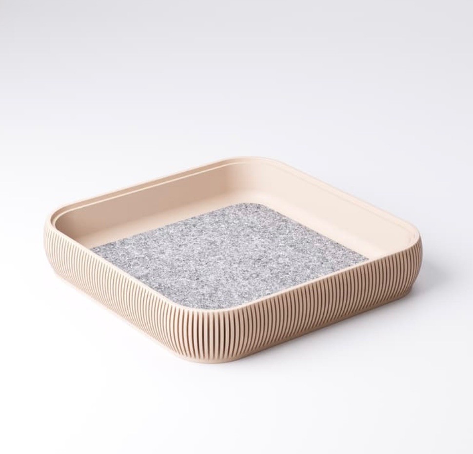 Studio Loup Stackable Desk Trays Type 4 Set Blue Beige Felt