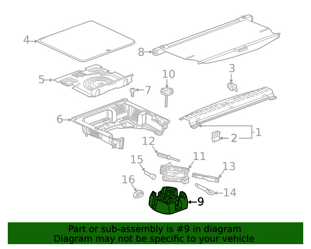 Genuine GM Jack Stowage Container 23462781