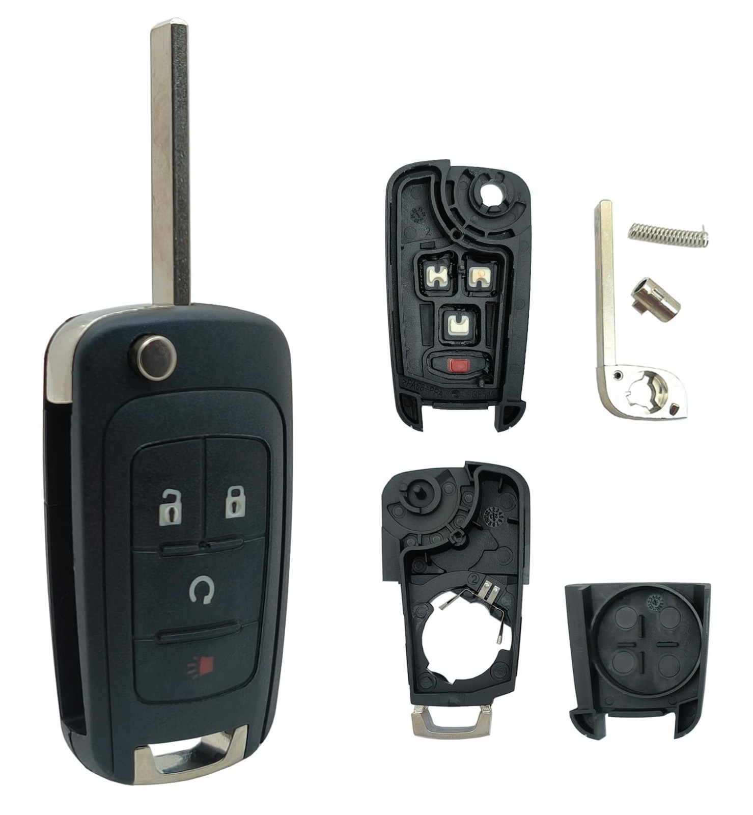 Key Fob Case Shell Replacement Fits for Chevrolet Chevy Equinox Sonic Trax Terra