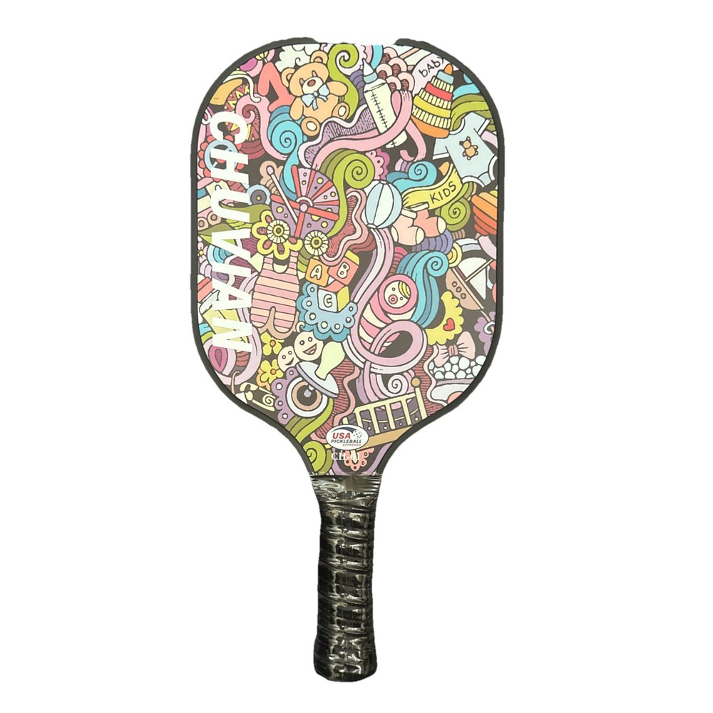 Chuvian Graffiti Model Pickleball Paddle Set Vibrant Design