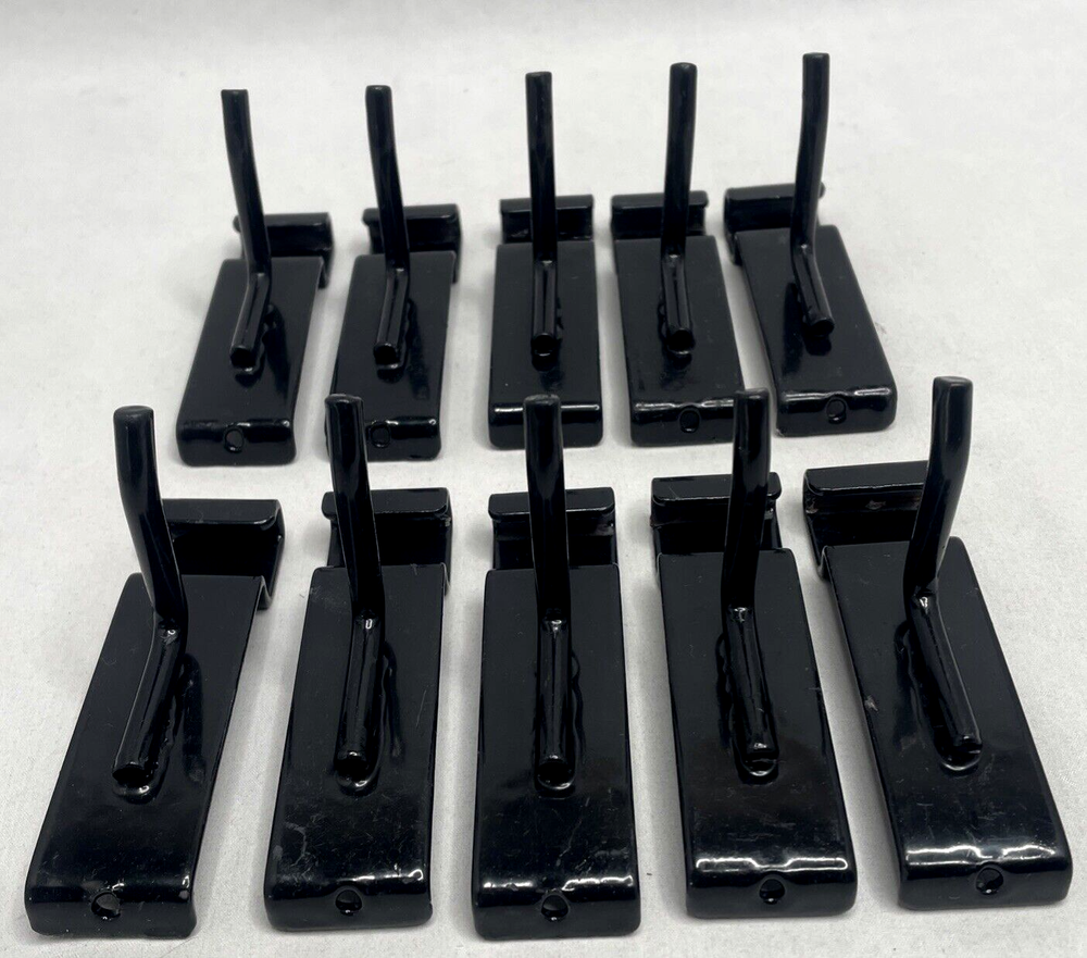 2" Black Slat Wire Wall Grid Hooks - Used 10 PACK EUC!