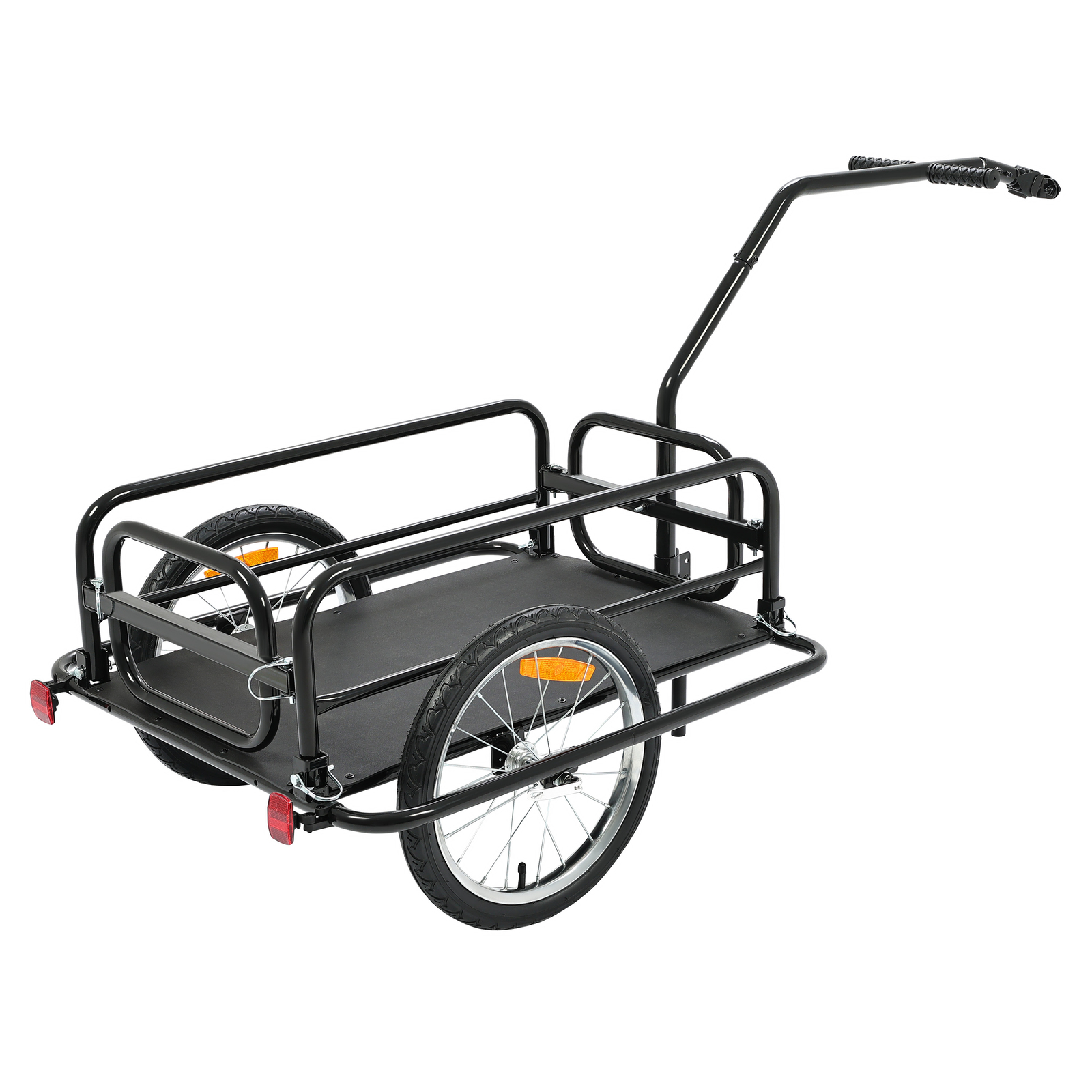 Universal Black Steel Frame Foldable Bicycle Cargo Trailer with Hitch