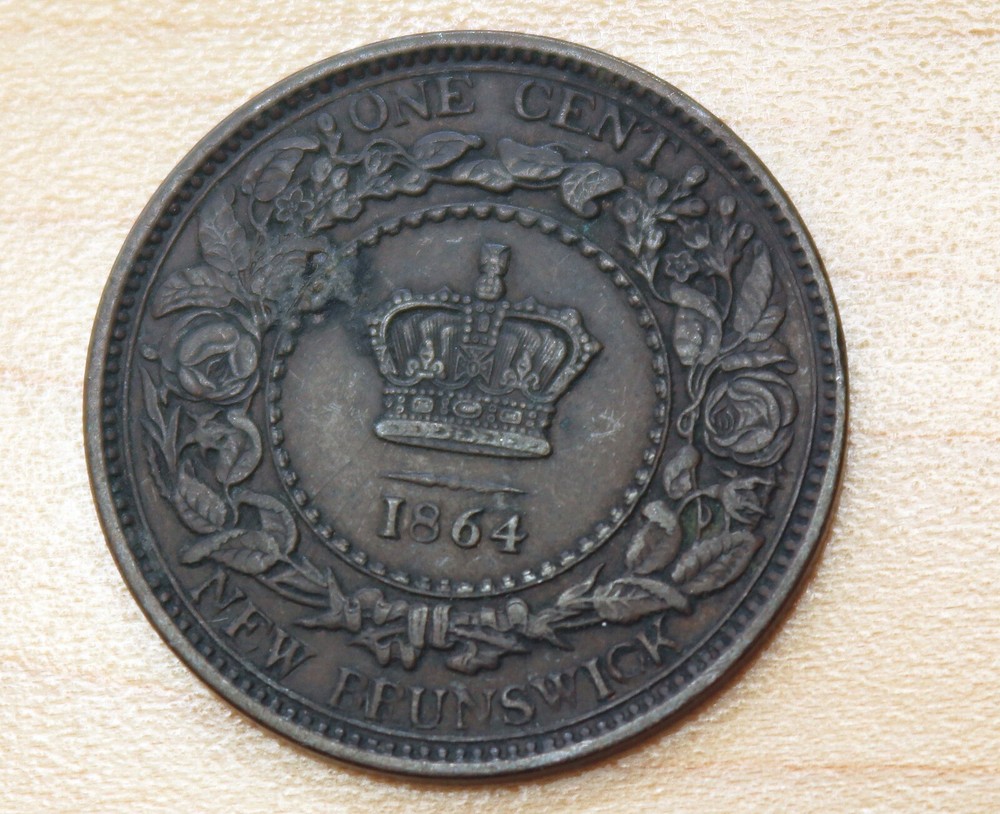 1864 Canada New Brunswick 1 Cent Tall 6