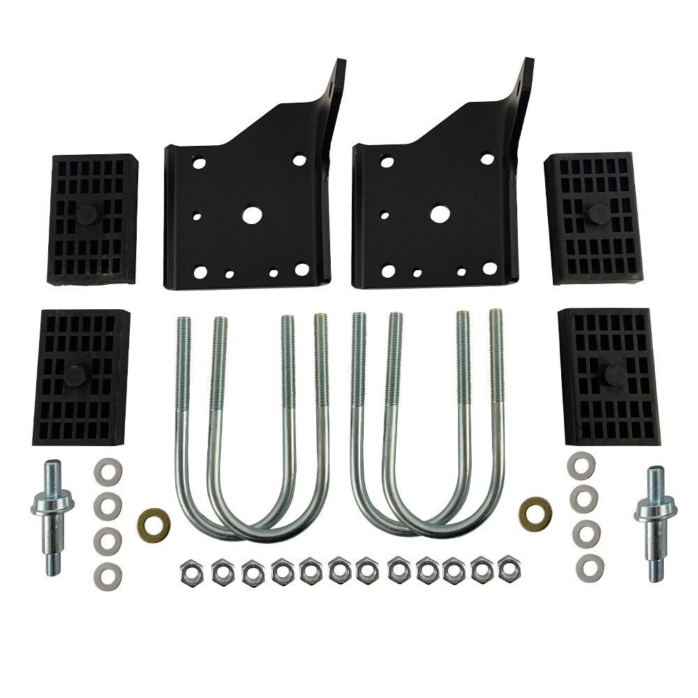 12pc Multi Leaf Shock Plate Kit Camaro Firebird Nova Spring Pad U-Bolt Nuts Stud