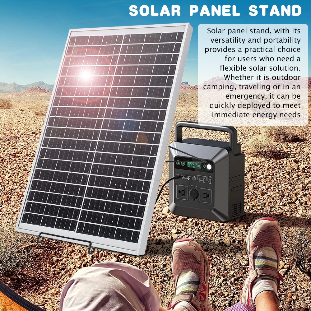 4x Lightweight Solar Panel Mounting Brackets Carbon Steel Foldable Support Stand