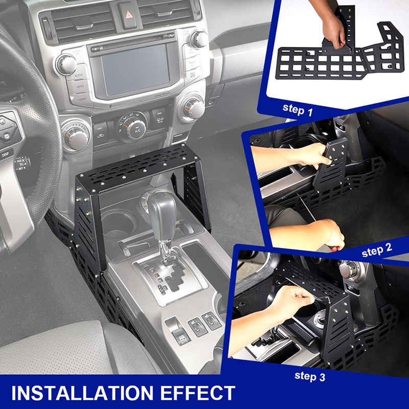 Fits For 4runner 2010+ Center Console MOLLE PANEL Bracket Rack